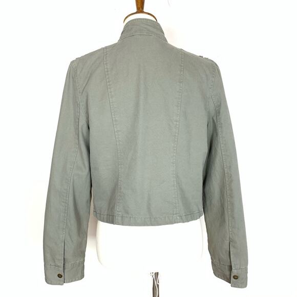 American Eagle Cotton Moto Jacket Blazer Size Large - Picture 2 of 6